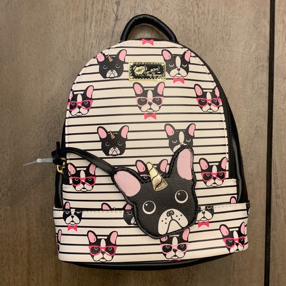 betsey johnson frenchie backpack